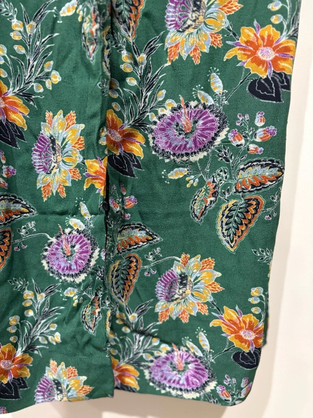 Equipment Jacqueline Floral-Print Side-Slit Wide-Leg Trousers Size 0 - Picture 10 of 10